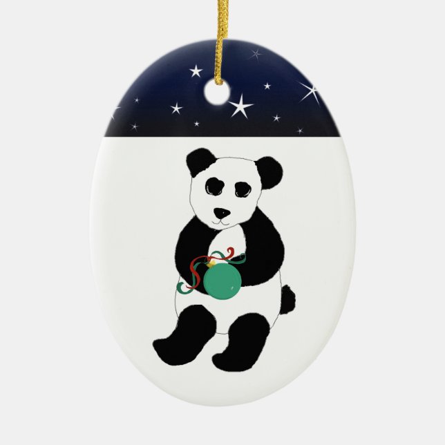 Urso de Panda com Ornamento (Frente)