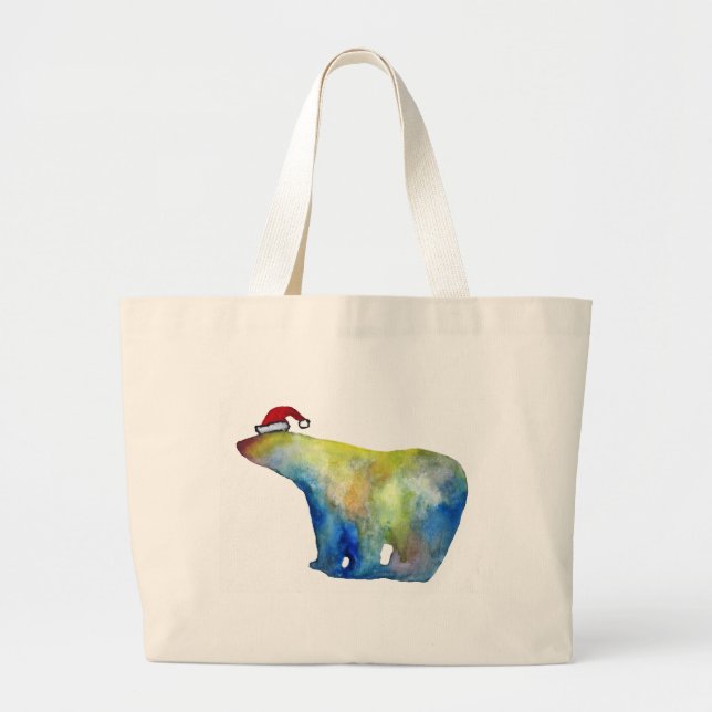 Urso de Papais noeis coloridos com Bolsa grandes (Frente)