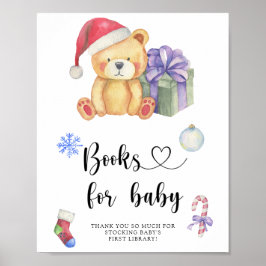 Urso de pelúcia de inverno, livros para poster beb