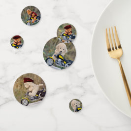 Urso de pelúcia de motoqueiro e cachorro -