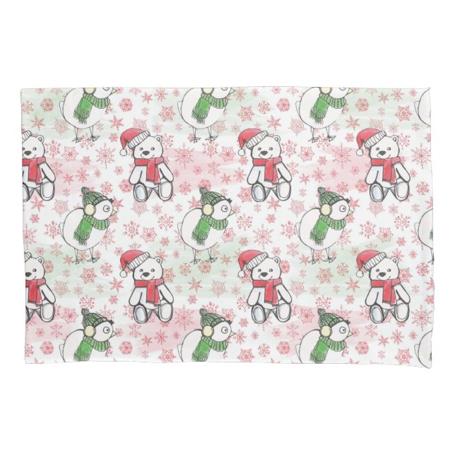 Urso de pelúcia e passarinho papais noeis (Frente)