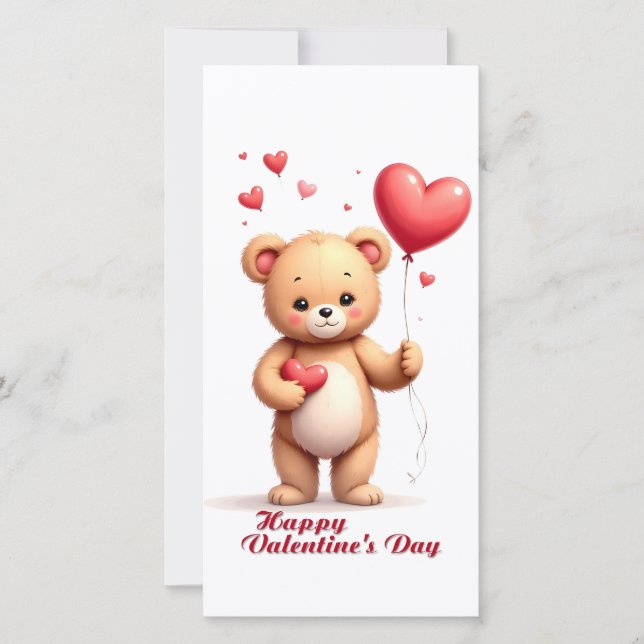 Urso de Pelúcia Fofo com Coração – Feliz Dia dos N (Frente)
