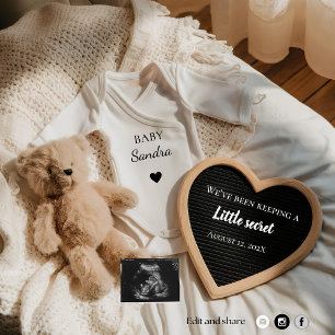 Urso de pelúcia minimalista Anúncio de Gravidez