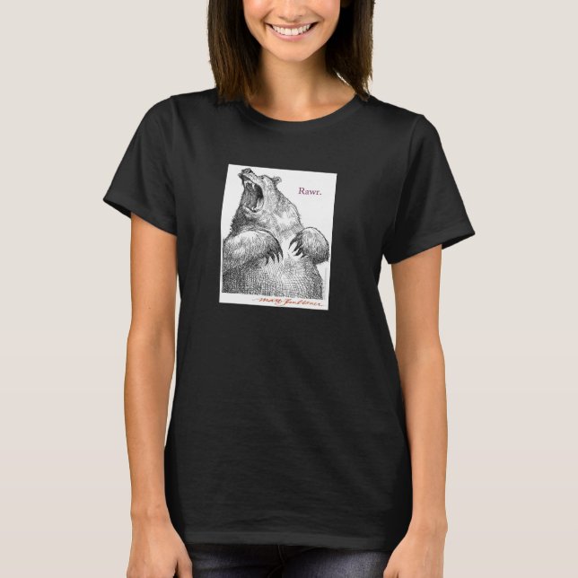 Urso de Rawr! O t-shirt das mulheres (Frente)