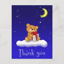 Urso de Teddy com Cartões de agradecimentos de Chá