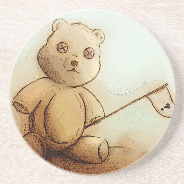 Urso de Teddy da Vintage, Porta copos do SandStone (Frente)