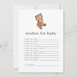 Urso de Teddy Deseja Cartão de Bebê