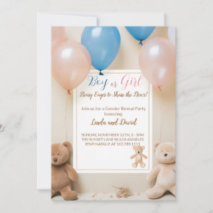 Urso de Teddy: Rosa ou Azul Revela Convite