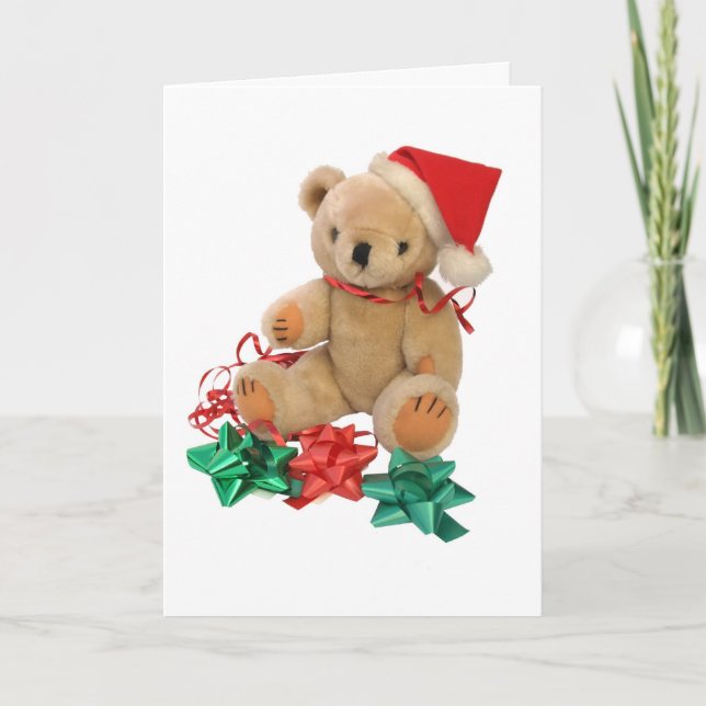 Urso de ursinho do Natal - cartão (Frente)