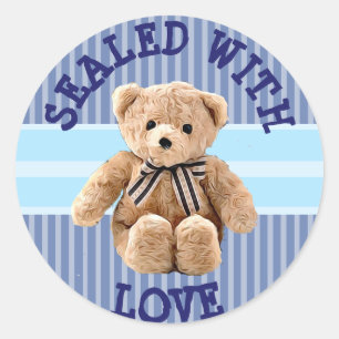 Urso de ursinho selado com etiqueta do amor