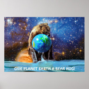 Urso de urso que guardara o poster da arte de