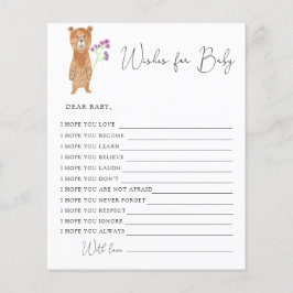Urso - Desejos para bebê