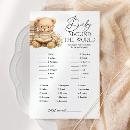 Urso do Bebê ao Redor do Mundo Jogo para Chá de Be