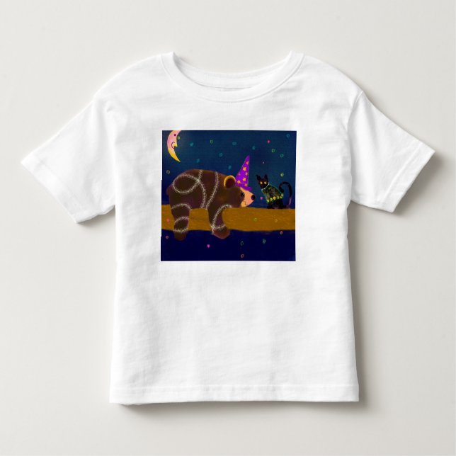 Urso do Feiticeiro das Halloween e Camisa Negra de (Frente)