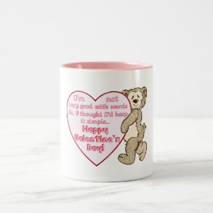 Urso do feliz dia dos namorados com caneca do