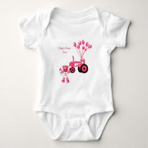 Urso do rosa de bebê e t-shirt cor-de-rosa do