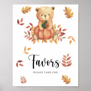 Urso e Abóbora - Favorece o Poster