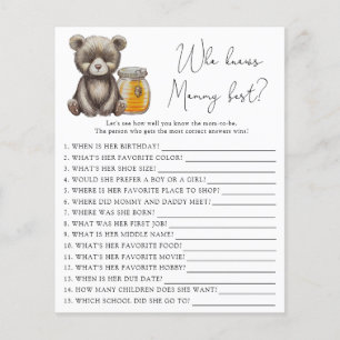Urso e mel - Quem conhece melhor a Mamãe