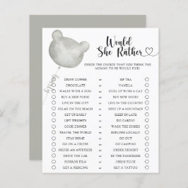 Urso / Ela Iria Preferencialmente Jogo De Chá de f