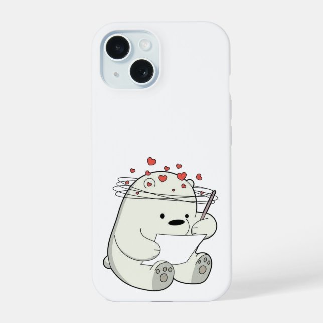 Urso Enamorado Lendo – Capinha de iPhone de Desenh (Verso)