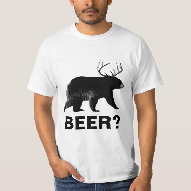 Urso engraçado com a camisa da cerveja dos antlers (Frente)