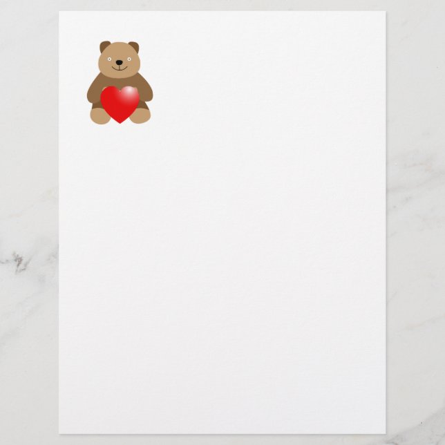 Urso engraçado com coração (Frente)