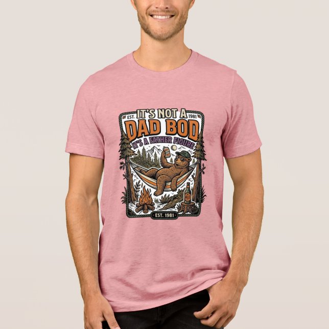 Urso engraçado de Pai acampando Camisa da Figura P (Frente)