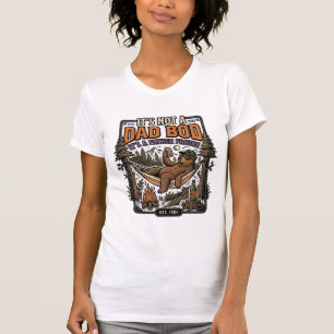 Urso engraçado de Pai acampando Camisa da Figura P