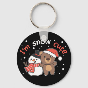 Urso Eu sou Chaveiro de Neve Cute Snowman