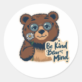 Urso Gentil Mente Adesivo Fofo | Animal Positivo