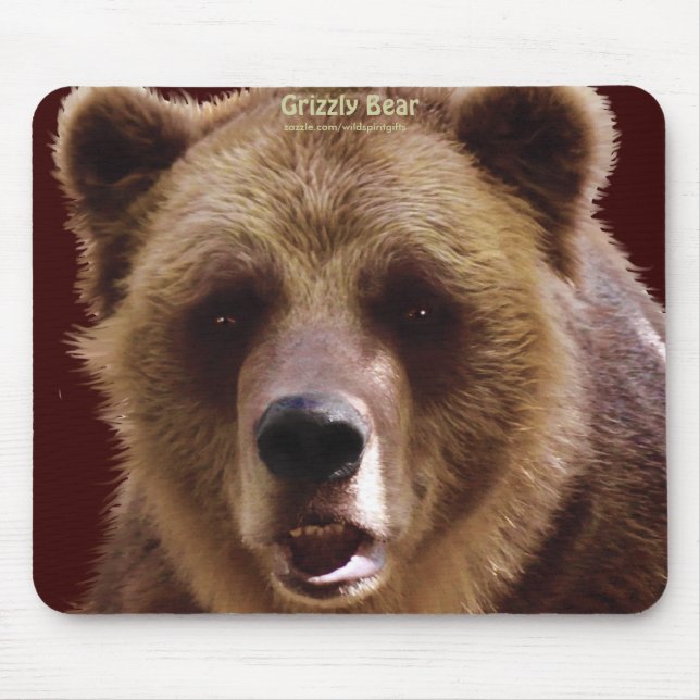 Urso Grizzly Amador de Arte Mousepad (Frente)