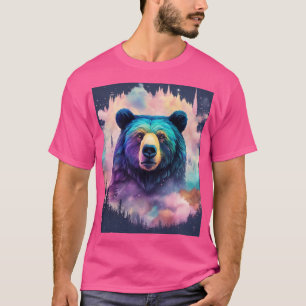 Urso Grizzly Majestoso na Camiseta Florestal"