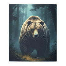 Urso Guardião da Floresta em Lua