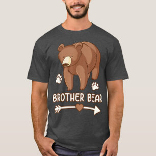 urso irmão, camiseta de urso irmão para homens