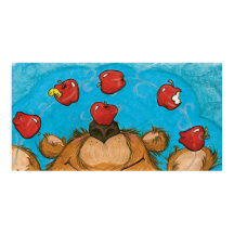 Urso malabarista da maçã/Impressão de Poster