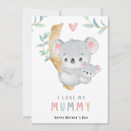 Urso mamãe cartão fofo do dia das mães | adorável 