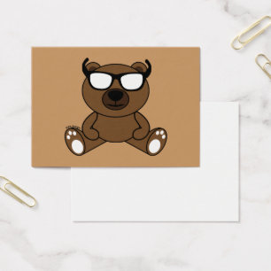 Urso marrom legal customizável com óculos de sol