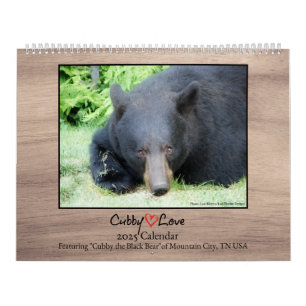 Urso Negro - Calendário Cubby Love 2025