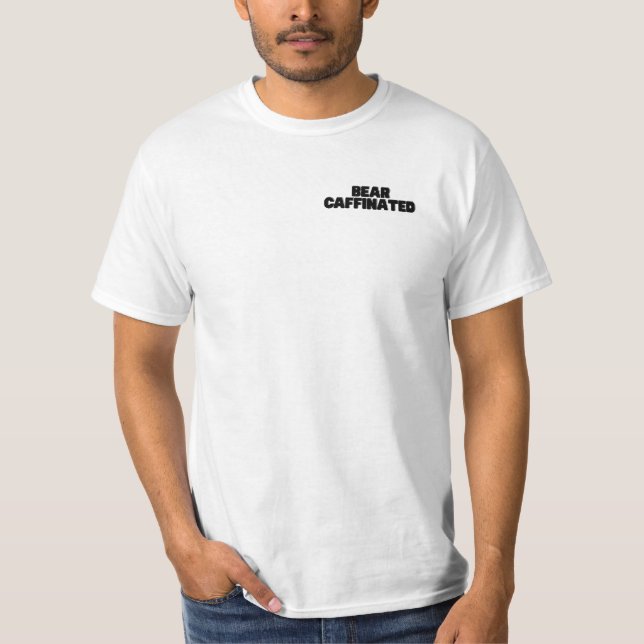 Urso Negro – Camiseta Engraçada do Urso Muito Cafe (Frente)