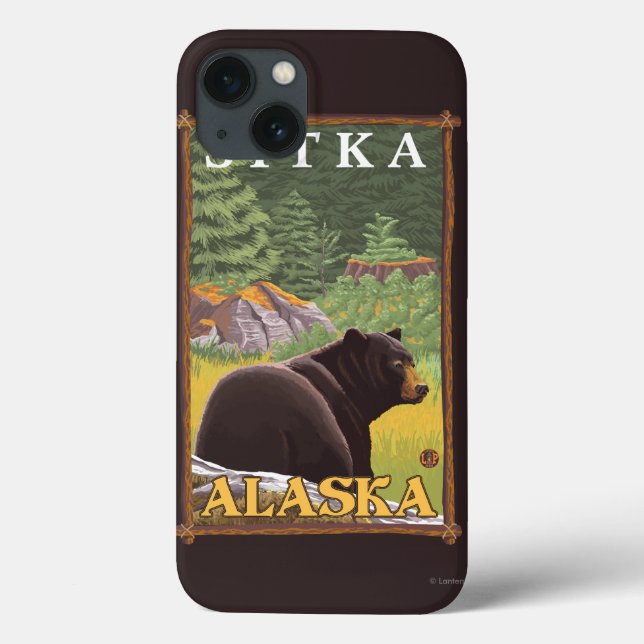 Urso Negro em Floresta - Sitka, Alasca (Verso)