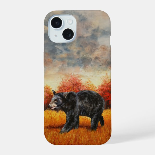 Urso Negro na Floresta de Outono (Verso)