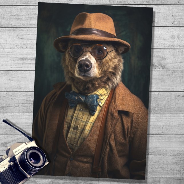 Urso no Papel de Decoupage de Vestuário 1 de Caval (Criador carregado)