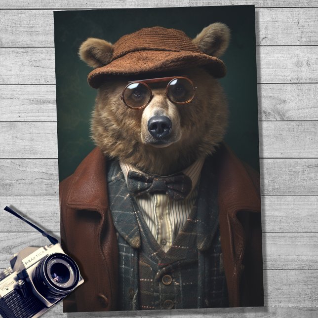 Urso no Papel de Decoupage de Vestuário 2 de Caval (Criador carregado)