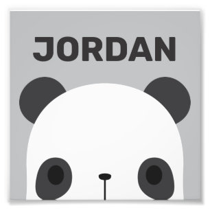 Urso Panda Bonito com Nome Personalizado Foto