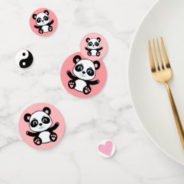 Urso panda fofo em rosa