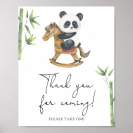Urso Panda - Obrigado por vir Poster