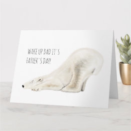 Urso Polar Abraçável Ilustrado, Cartão do Dia dos 