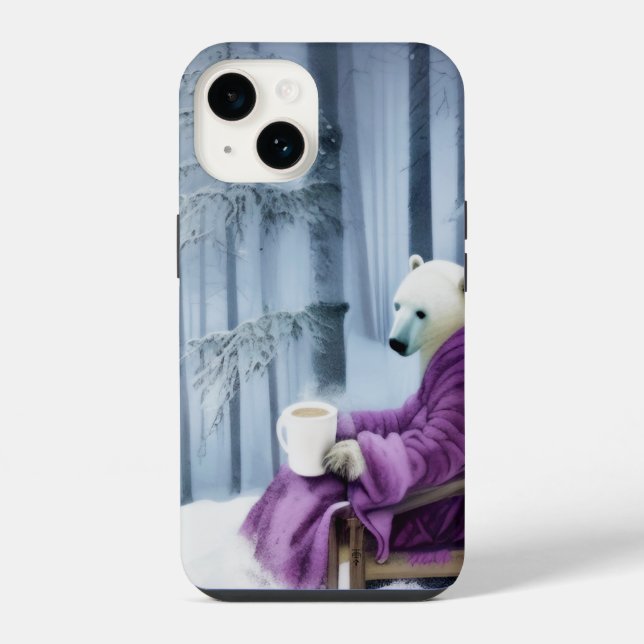 Urso Polar Bebendo Café (Verso)