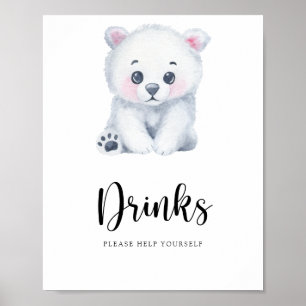 Urso polar - Bebidas à vontade Poster