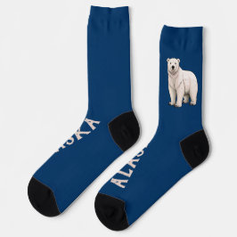 Urso Polar Branco no Alasca Azul